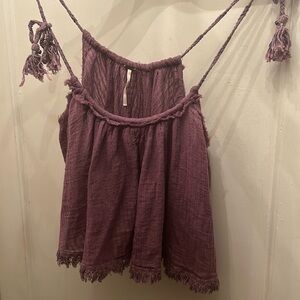 Free People gauze crop top